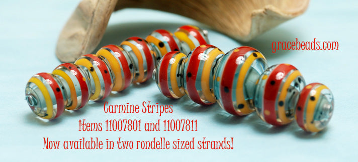 grace lampwork beads artisan handmade glass beads SRA
