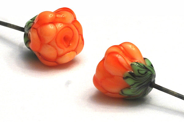 GHP-02: Orange Floral Headpin