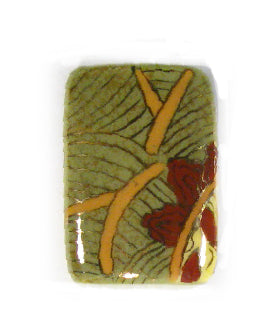 HA031824 - 18x24mm Porcelain Puffed Rectangle Sage Green