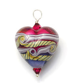 HP-11806215- Hot Pink w/Purple Heart Pendant