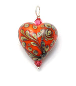 HP-11811705 - Coral w/Beige Heart Pendant