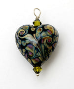 HP-11805305 - Black w/Beige Free Style Heart Pendant
