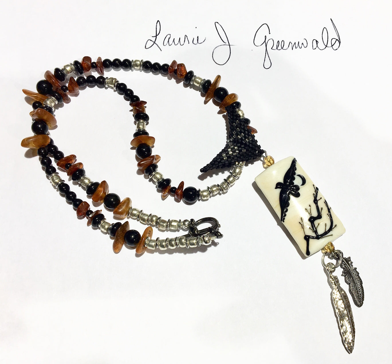 LC - Necklace 11840603 - Flying Raven Kalera Focal Bead
