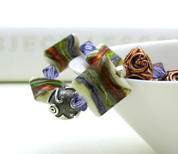 LC-10407811 - Metallic Murano Sterling Silver Copper Bracelet