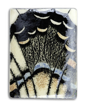 PB011824 - 18x24mm Porcelain Puffed Rectangle Butterfly 