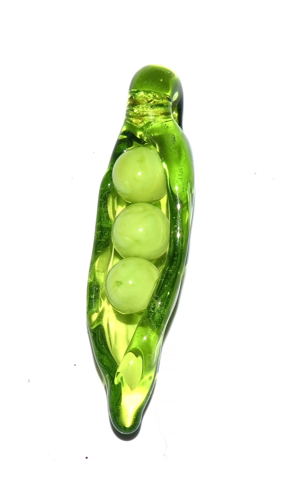 Pea Pod Glass Bead Grace Lampwork Beas