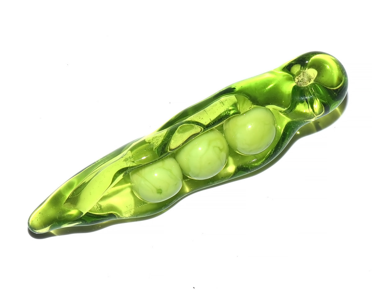 Pea Pod Glass Bead Grace Lampwork Beas