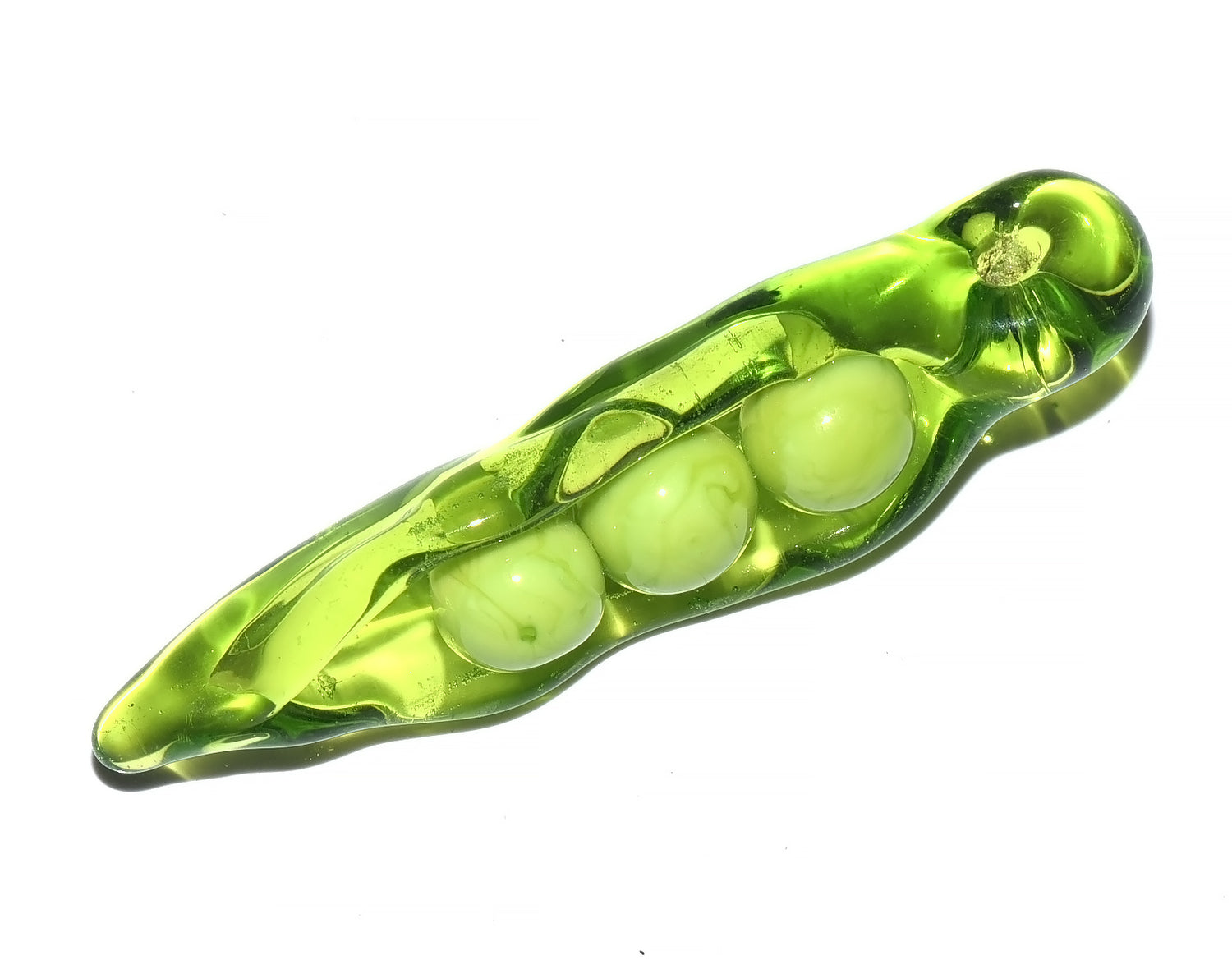 Pea Pod Glass Bead Grace Lampwork Beas