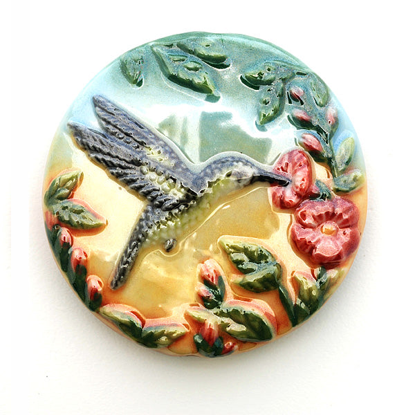 PH013600 - 36mm Porcelain Disk Hummingbird
