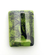 PL121824 - 18x24mm Porcelain Puffed Rectangle Green Tree
