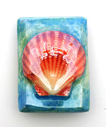 PM032432 - 24x32mm Porcelain Puffed Rectangle Scallop