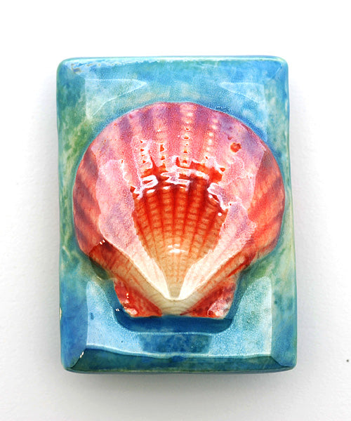 PM032432 - 24x32mm Porcelain Puffed Rectangle Scallop