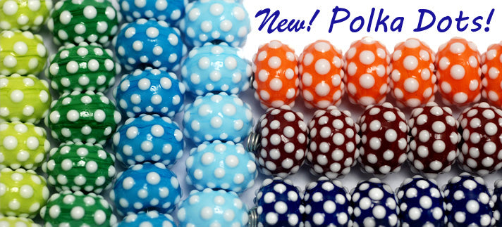 10413801 - Seven Polka Dots on Grape Rondelle Beads