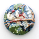 PR032400 - 24mm Porcelain Disk Twin Birds