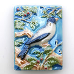 PR043040 - 30x40mm Porcelain Puffed Rectangle Bird 