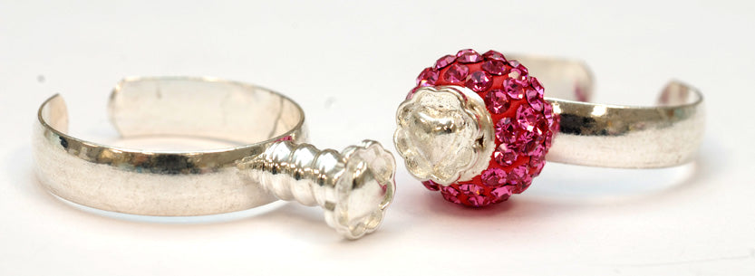 Ring - Silver Plated Beadable Ring (One Size)