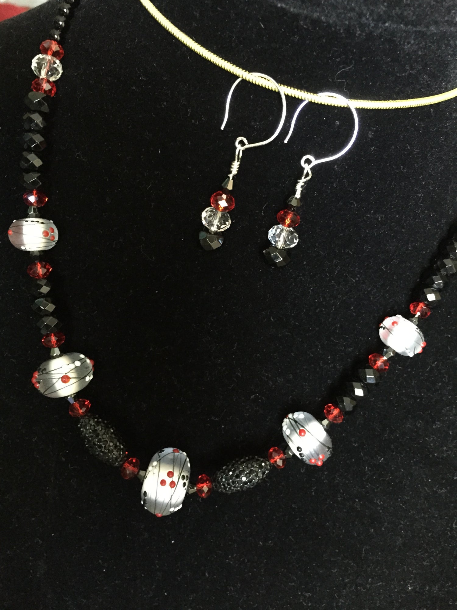 LC- Necklace with 10706611 Casino Party Graduated Rondelle Beads