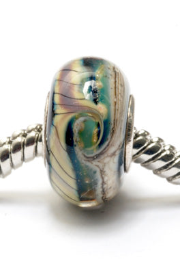 SC10069 - Large Hole Super Ivory Crystal Rondelle Bead