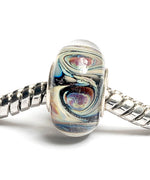 SC10070 - Large Hole Black w/String Rondelle Bead
