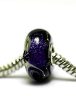SC10109 - Large Hole Indigo Night Celestial Rondelle Bead