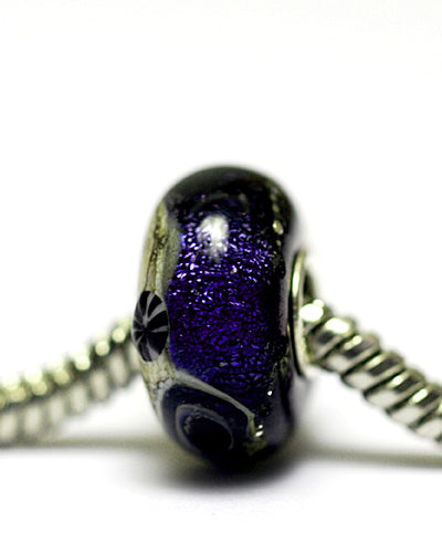 SC10109 - Large Hole Indigo Night Celestial Rondelle Bead
