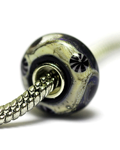 SC10109 - Large Hole Indigo Night Celestial Rondelle Bead
