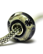 SC10109 - Large Hole Indigo Night Celestial Rondelle Bead