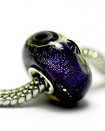SC10109 - Large Hole Indigo Night Celestial Rondelle Bead