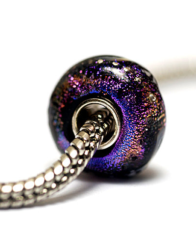 SC10112 - Large Hole Amethyst Jewel Celestial Rondelle Bead