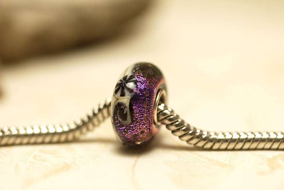 SC10112 - Large Hole Amethyst Jewel Celestial Rondelle Bead