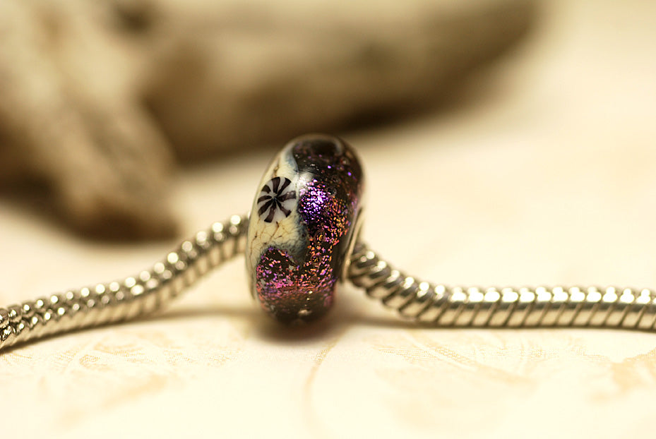SC10112 - Large Hole Amethyst Jewel Celestial Rondelle Bead