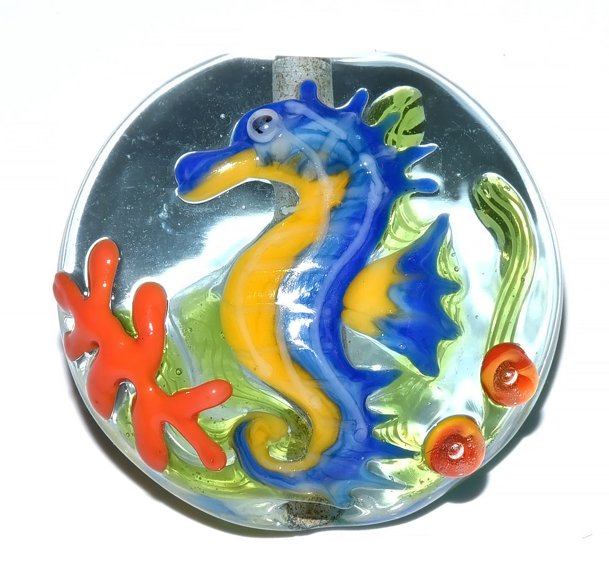 Seahorse Lentil Focal Bead grace lampwork beads