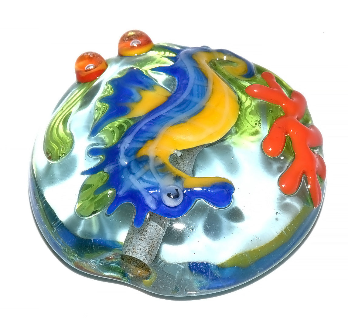 Seahorse Lentil Focal Bead grace lampwork beads