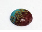 LimitedSO - Limited Quantity Turquoise & Amethyst w/Beige Lentil Focal Bead