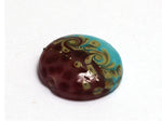LimitedSO - Limited Quantity Turquoise & Amethyst w/Beige Lentil Focal Bead
