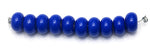 SP004 - Ten Opaque Royal Blue Rondelle Spacer Beads