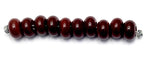 SP008 - Ten Opaque Burgundy Red Rondelle Spacer Beads