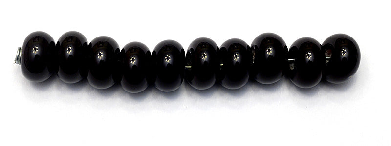 SP010 - Ten Opaque Dk Brown/Black Spacer Beads