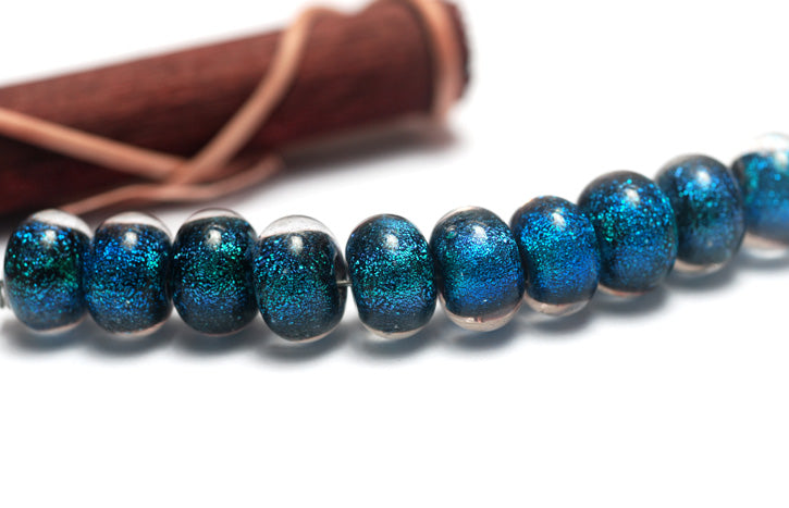 SP015 - Ten Oceanic Dichroic Spacer Beads