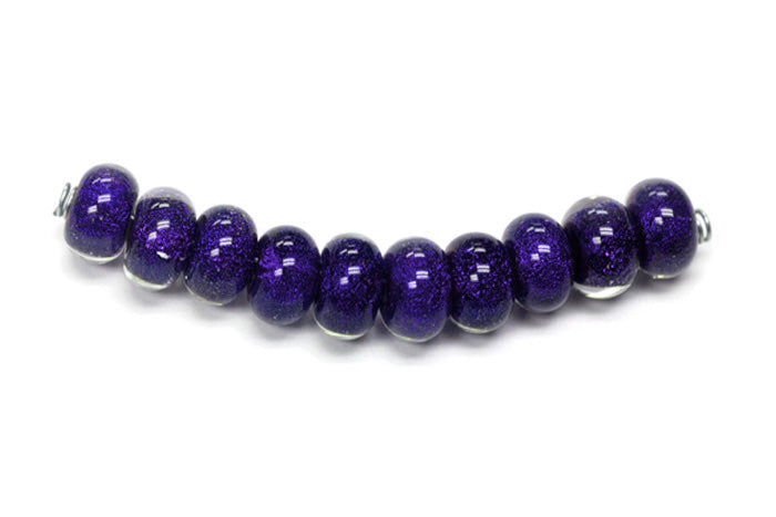 SP018 - Ten Indigo Dichroic Spacer Beads