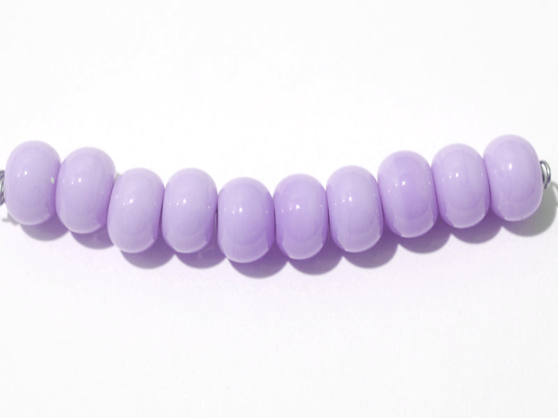 SP019 - Ten Opaque Lilac Spacer Beads