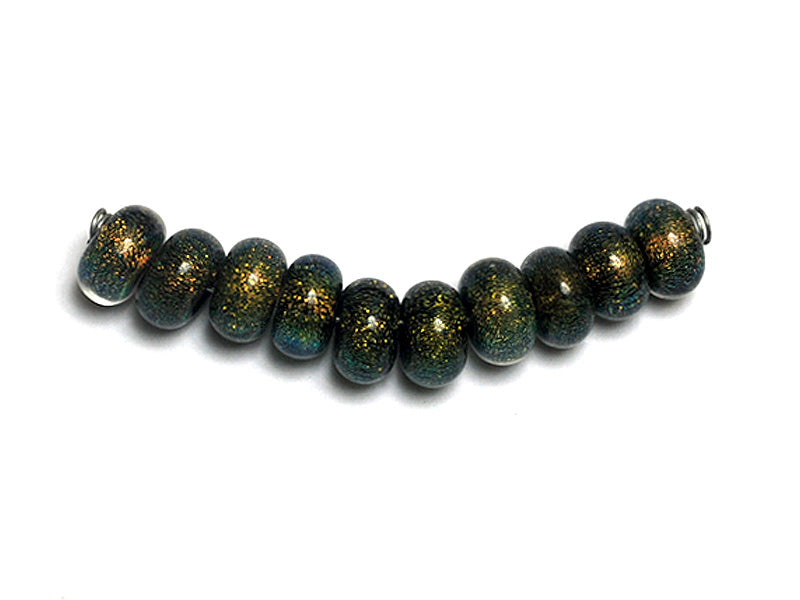 SP026 - Ten Aloe Dichroic Spacer Beads