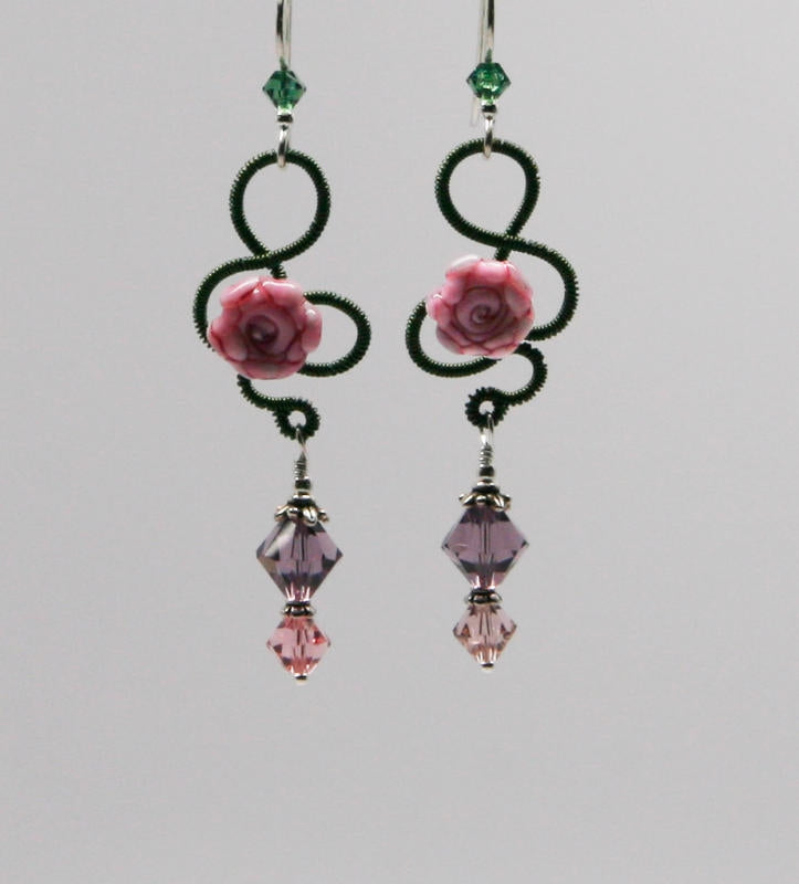 LC-Marose Earrings with Pink Headpins