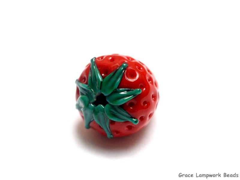 Grace Lampwork Beads Fruit003 - Strawberry Focal Bead - Novelty Beads -  Misc - High Quality Handmade Glass Beads