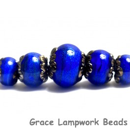 10413011 - Five Sapphire Sea Shimmer Graduated Rondelle Beads