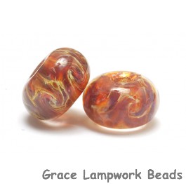 10602201 - Seven Yellow & Purple Free Style Rondelle Beads