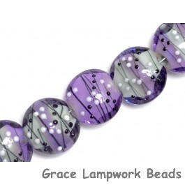 10604802 - Seven Lilac Tea Party Lentil Beads