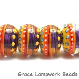 11008921 - Six Barcelona Gloss Rondelle Beads