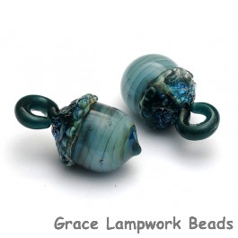 11820319 - Liquid Blue Acorn Earring Set