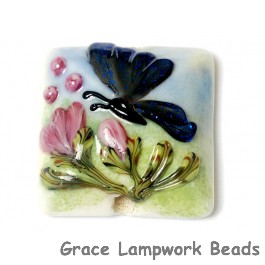 11835004 - Blue Sparkle Garden Butterfly Pillow Focal Bead